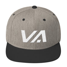 Virginia - Flat Brim Hat - White Embroidery - VA - Many Hat Color Options Available