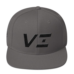 Virgin Islands - Flat Brim Hat - Black Embroidery - VI - Many Hat Color Options Available
