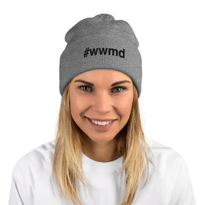 Margo's Collection - #wwmd (what would Margo do) - Black Embroidery - Pom-Pom Beanie - Different hat colors available