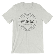 Washington DC - Short-Sleeve Unisex T-Shirt - Latitude & Longitude