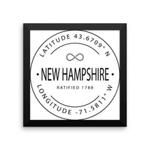 New Hampshire - Framed Print - Latitude & Longitude