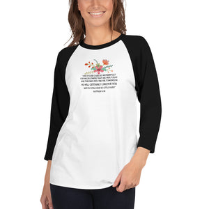 Margo's Collection - Matthew 6:30  Floral - 3/4 sleeve raglan shirt