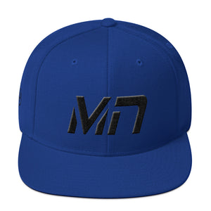 Minnesota - Flat Brim Hat - Black Embroidery - MN - Many Hat Color Options Available