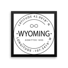 Wyoming - Framed Print - Latitude & Longitude