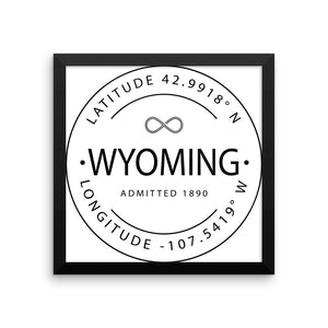 Wyoming - Framed Print - Latitude & Longitude