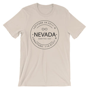 Nevada - Short-Sleeve Unisex T-Shirt - Latitude & Longitude