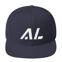 Alabama - Flat Brim Hat - White Embroidery - AL - Many Hat Color Options Available