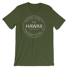 Hawaii - Short-Sleeve Unisex T-Shirt - Latitude & Longitude