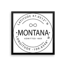 Montana - Framed Print - Latitude & Longitude