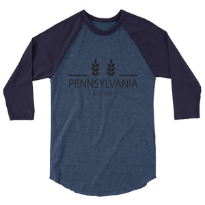 Pennsylvania - 3/4 Sleeve Raglan Shirt - Established
