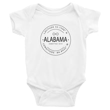 Alabama - Infant Bodysuit - Latitude & Longitude