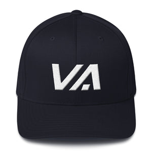 Virginia - Structured Twill Cap - White Embroidery - VA - Many Hat Color Options Available