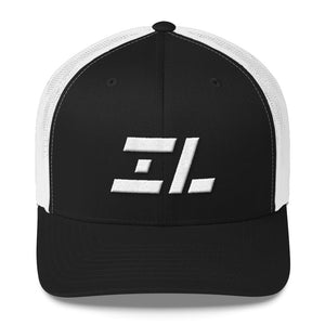 Illinois - Mesh Back Trucker Cap - White Embroidery - IL - Many Hat Color Options Available