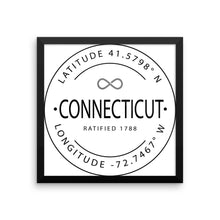 Connecticut - Framed Print - Latitude & Longitude