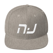 New Jersey - Flat Brim Hat - White Embroidery - NJ - Many Hat Color Options Available