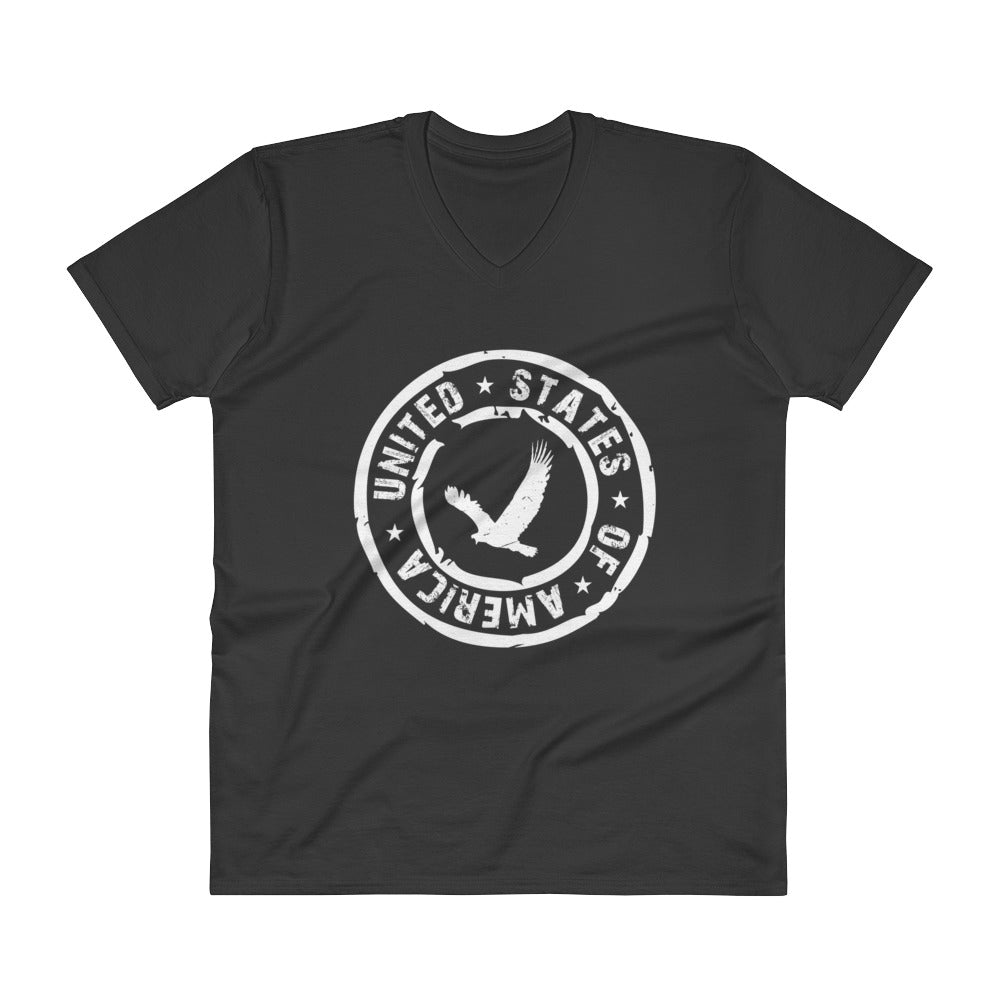 USA Designs - V-Neck T-Shirt - Eagle