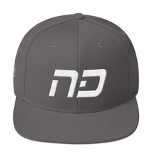 North Dakota - Flat Brim Hat - White Embroidery - ND - Many Hat Color Options Available
