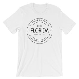 Florida - Short-Sleeve Unisex T-Shirt - Latitude & Longitude