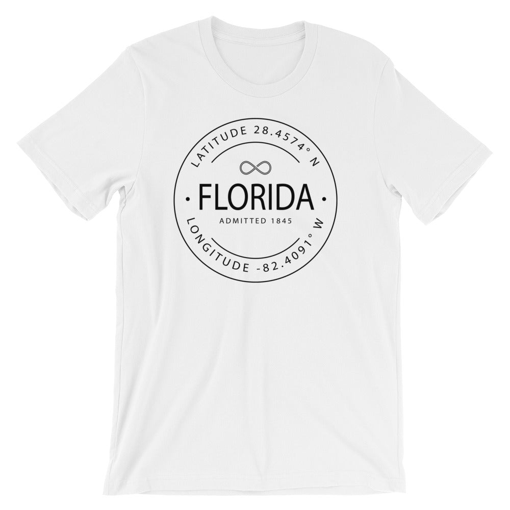 Florida - Short-Sleeve Unisex T-Shirt - Latitude & Longitude