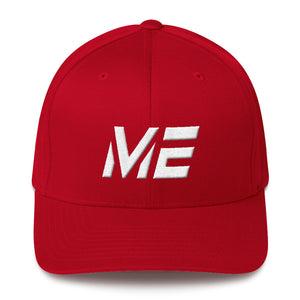Maine - Structured Twill Cap - White Embroidery - ME - Many Hat Color Options Available