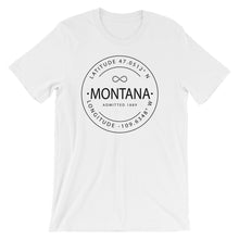 Montana - Short-Sleeve Unisex T-Shirt - Latitude & Longitude