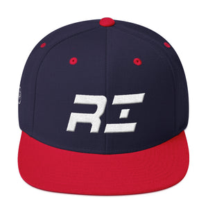 Rhode Island - Flat Brim Hat - White Embroidery - RI - Many Hat Color Options Available