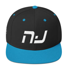 New Jersey - Flat Brim Hat - White Embroidery - NJ - Many Hat Color Options Available
