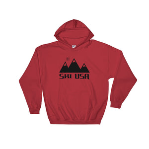 USA Designs - Hooded Sweatshirt - Ski USA