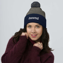 Margo's Collection - #wwmd (what would Margo do) - White Embroidery - Pom-Pom Beanie - Different hat colors available