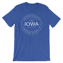 Iowa - Short-Sleeve Unisex T-Shirt - Latitude & Longitude