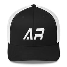 Arkansas - Mesh Back Trucker Cap - White Embroidery - AR - Many Hat Color Options Available
