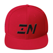 Indiana - Flat Brim Hat - Black Embroidery - IN - Many Hat Color Options Available