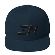 Indiana - Flat Brim Hat - Black Embroidery - IN - Many Hat Color Options Available