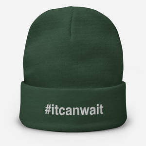 Margo's Collection - #itcanwait - White Embroidery - Beanie - Different hat colors available