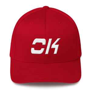 Oklahoma - Structured Twill Cap - White Embroidery - OK - Many Hat Color Options Available