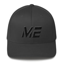 Maine - Structured Twill Cap - Black Embroidery - ME - Many Hat Color Options Available