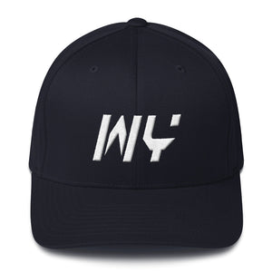 Wyoming - Structured Twill Cap - White Embroidery - WY - Many Hat Color Options Available