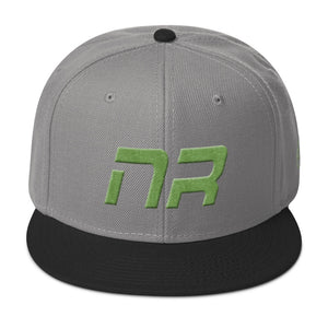 Native Realm - Flat Brim Hat - Green Embroidery - NR - Many Hat Color Options Available