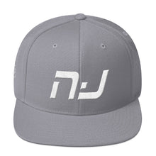New Jersey - Flat Brim Hat - White Embroidery - NJ - Many Hat Color Options Available