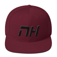 New Hampshire - Flat Brim Hat - Black Embroidery - NH - Many Hat Color Options Available