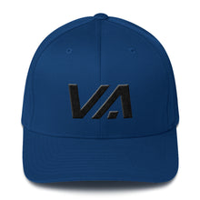Virginia - Structured Twill Cap - Black Embroidery - VA - Many Hat Color Options Available