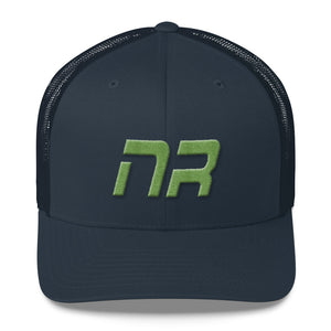 Native Realm - Mesh Back Trucker Cap - Green Embroidery - NR - Many Hat Color Options Available