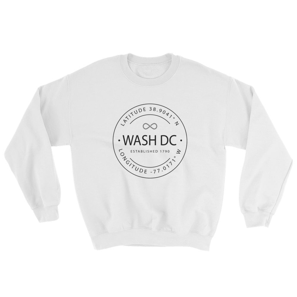 Washington DC - Crewneck Sweatshirt - Latitude & Longitude