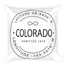 Colorado - Throw Pillow - Latitude & Longitude
