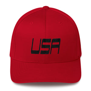 USA Designs - Embroidered Structured Twill Cap - USA