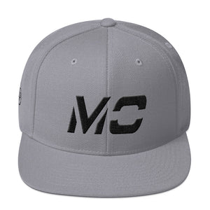 Missouri - Flat Brim Hat - Black Embroidery - MO - Many Hat Color Options Available