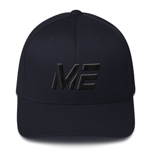 Maine - Structured Twill Cap - Black Embroidery - ME - Many Hat Color Options Available