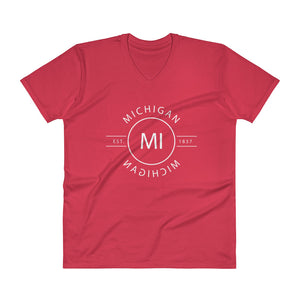 Michigan - V-Neck T-Shirt - Reflections