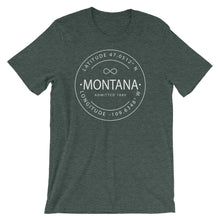 Montana - Short-Sleeve Unisex T-Shirt - Latitude & Longitude