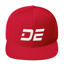 Delaware - Flat Brim Hat - White Embroidery - DE - Many Hat Color Options Available